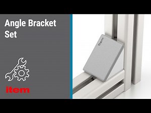 How can I connect aluminium profiles without machining using the item angle bracket? Instructions
