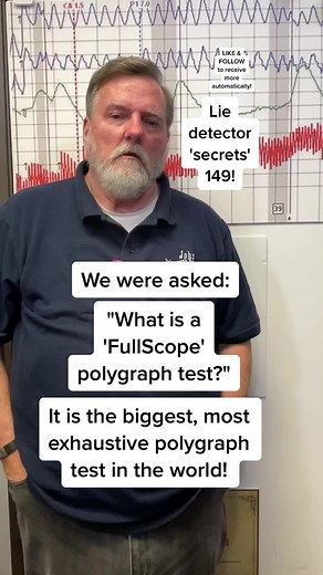 A 'Full-Scope' polygraph examination is the biggest, longest and most exhaustive polygraph test in the world. Lie detector 'secrets' 149! A Full-Scope polygraph test is a combination of two large polygraph tests: the 'CI CounterIntelligence' polygraph test and the 'LifeStyle' polygraph test. It is a lie-detector test that almost no private polygraph examiner will ever administer. #polygraphsecrets #liedetectorsecrets #polygraphexpert #fullscopepolygraph #lifestylepolygraph #counterintelligencepo