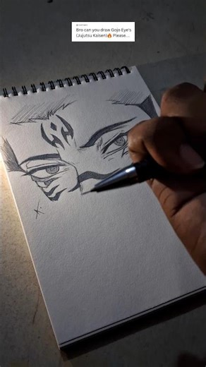 Drawing gojo eyes💙👀 #art #eyes #gojo #sketch #shorts #jujutsukaisen #jjk #satorugojo #yt