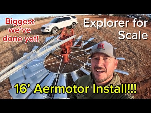 Biggest Windmill We’ve Installed, a 16’er on a 33’ tall tower!!!!!
