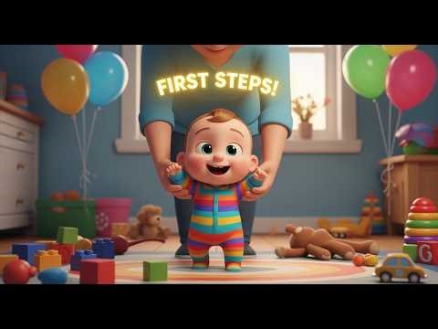 Baby’s First Steps Song 👣 Fun Nursery Rhyme for Babies & Toddlers | Walking Learning Song