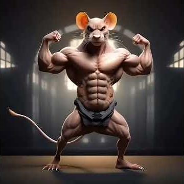 ​🏋️ Rat King Gains: Unbelievable AI Bodybuilder Mouse Flexing! 💪