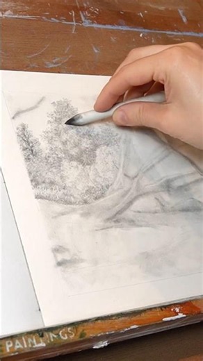 How To Draw Landscapes Trees Foliage & Water