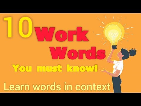 Work Vocabulary in English | Learn with Context and Examples
