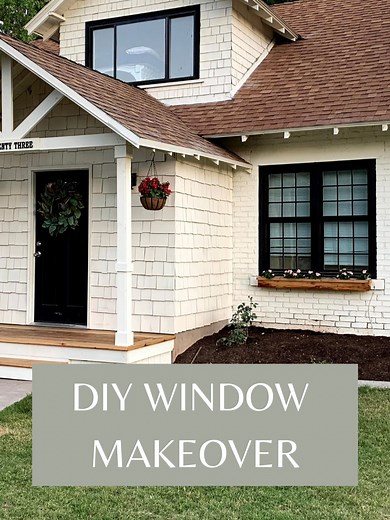 DIY Black Window Grid Makeover for Modern Curb Appeal