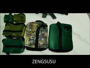 Super-Large Shooting Rest Bag Water-Proof Oxford Support Sand Bags，Durable Sighting Bracket Portable Shooting Bench Stand Holders for Rifles/Guns/Hunting/Target Sports- Unfilled