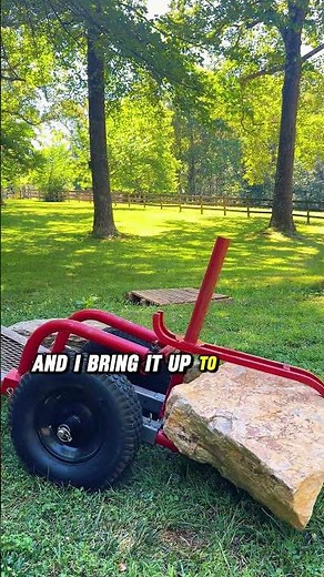 moving big stones without heavy equipment #landscape #rocks #dolly #homesteading