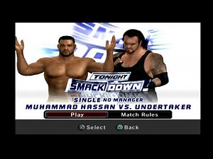 WWE SmackDown! vs. Raw 2006 - Muhammad Hassan vs The Undertaker / Gameplay PlayStation 2 (PS2)