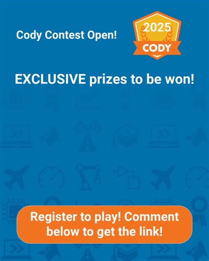 MATLAB Students on Instagram: "Cody Contest 2025 is now OPEN! Solve problems to earn individual points, solve the contest problem group to help your team! When you register, you select a team to join. Comment below and register to play! #MATLAB #CodyContest #Prizes"
