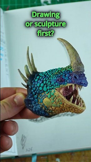 Sculpture vs Drawing - Stormfly - how to train your dragon.