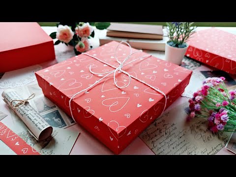 CÓMO HACER UNA CAJA DE REGALO CON CARTULINA 🎁 MANUALIDADES PARA REGALAR💘 #manualidadesfaciles