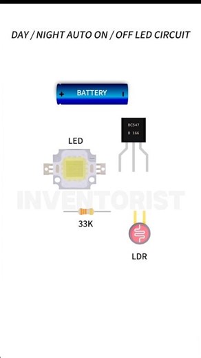 Day Night Auto LED Circuit 💡 | No Arduino!