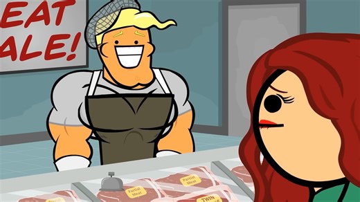 1.1M views · 10K reactions | Watch the complete saga of everyone's favorite handsome butcher #butcher #animation #humor | Cyanide & Happiness | Facebook