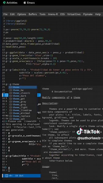 Ejemplo con distribución normal en R. #ggplot2 #datascience #estadisticas #rstudio