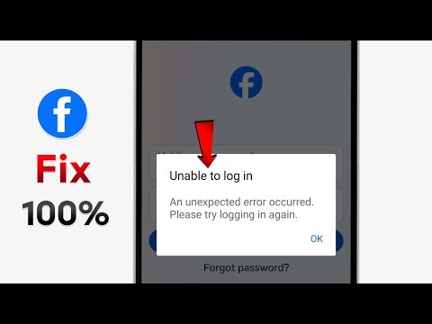 Fix Facebook Unable To Log In Unexpected Error Occurred Please Try Logging In Again Problem