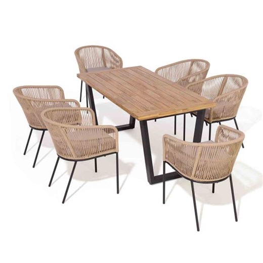 Rowlinson Oslo 6 Seat Dining Set - 160cm Table