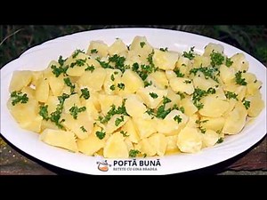 Cartofi natur cu unt si patrunjel, reteta dietetica, simpla