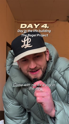 Day 4. Come for a day at the bagel project. See what we get up to. #fyp #brand #viral #building