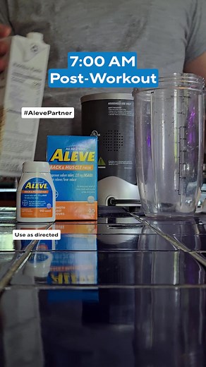 With Aleve® Back and Muscle Pain, that occasional post-workout muscle soreness won't slow down your day. 💪 | Aleve
