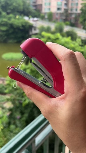 Sewing in urgent time very fast #sewing #handheldsewingmachine #fypシ #foryoupage