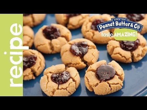Peanut Butter & Raspberry Jam Thumbprint Cookies recipe