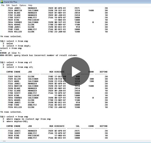 SQL Concepts: Union, Insert, Update, Delete, Commit, Rollback, Savepoint | ELAKKIYA VIJAYARAGAVAN posted on the topic | LinkedIn