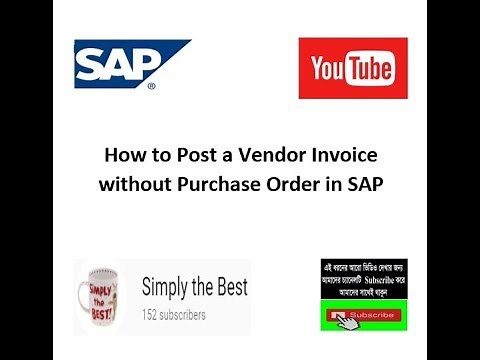 How to post a vendor invoice/bill without purchase order in SAP (t-code fb60)