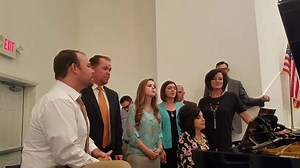 Victory In Jesus around the piano with some friends after church. :) | The Raynes Family
