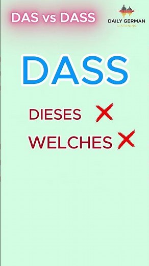 DAS vs DASS: The 10-Second German Grammar Trick (Fix This Mistake NOW!) #learngerman