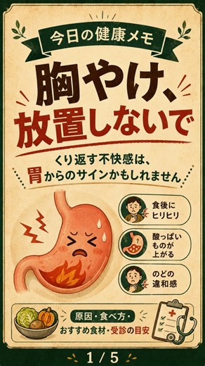 胸やけ・胃酸の逆流・逆流性食道炎のサインと生活習慣の見直し方 | #胸やけ #逆流性食道炎 #胃炎 #消化不良