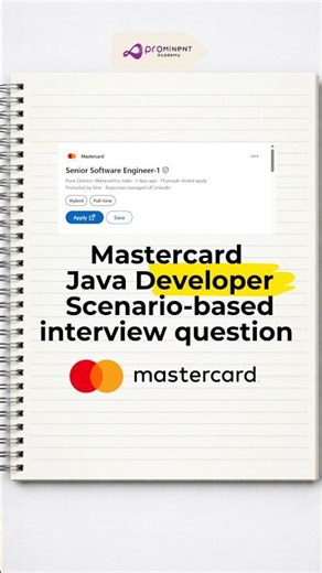 MasterCard - Scenario Based interview question