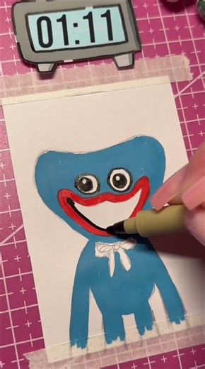 Can I Draw Huggy Wuggy in 3 minutes? (Poppy Playtime)