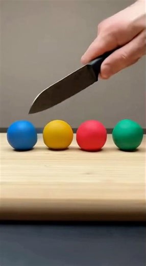 Clay balls cutting asmr sounds #satisfying