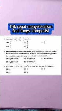 trik cepat menyelesaikan soal fungsi komposisi #videoshort