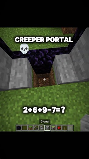 creeper portal tutorial 😨#minecraft #shorts #edit