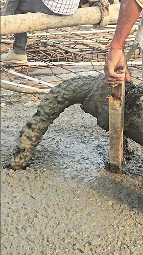 Filling the slab using ready mix concrete#cement #construction #short#shortsfeed