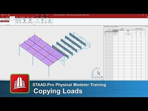 Copying Loads in the STAAD.Pro Physical Modeler