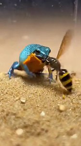 Wasp 🐝 vs Frog 🐸 — deep in the humid wild, a buzzing wasp hovers defensively while a patient frog tracks every movement with unblinking focus. In one lightning-fast strike, calm turns into chaos as reflex and survival instinct decide the outcome of this intense micro-wildlife showdown. ⚠️ This scene is entirely fictional and generated using AI for cinematic storytelling, with no real animals involved. #usa #wildlife #WaspVsFrog #WildlifeReels #NatureDrama #PredatorMoment #InstinctBattle #Jungl