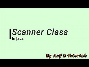 Scanner Class in java.