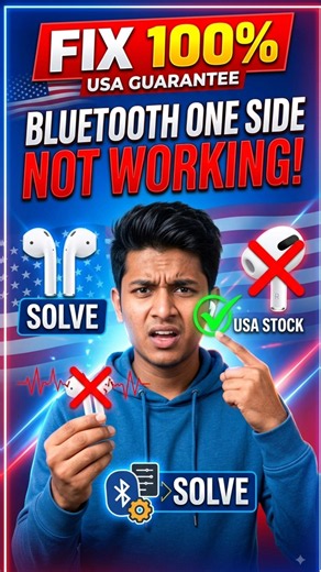 How to Fix Bluetooth Earphones One Side Not Working 🎯 (100% Fix)