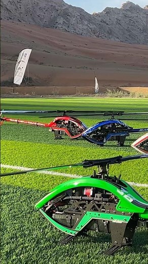 Rc helicopters in the middle of the desert , Rc helicopter stunt flying