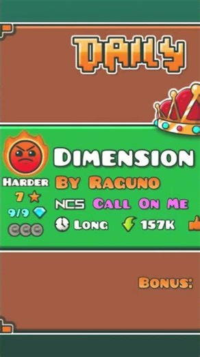 geometry dash/Daily level DIMENSION by Raguno