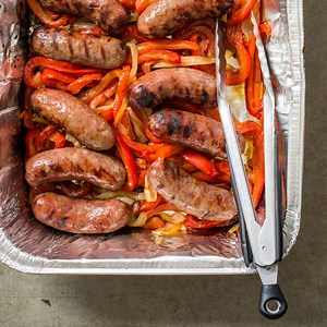 Grilled Sausages with Bell Peppers and Onions | America's Test Kitchen