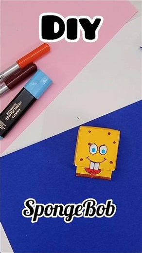 Make ⏰💛Your Own SpongeBob at Home 😍 | Easy DIY Fun & Easy Paper Art #ytshorts #shorts #diy #funcraft