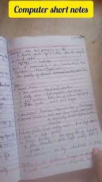 My computer short notes🖥 #ibps #bankingexam #RRB PO