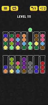 Ball Sort - Color Puzzle Game - Level 111 - Walkthrough SOLVED by RobotPlayer AI!!!