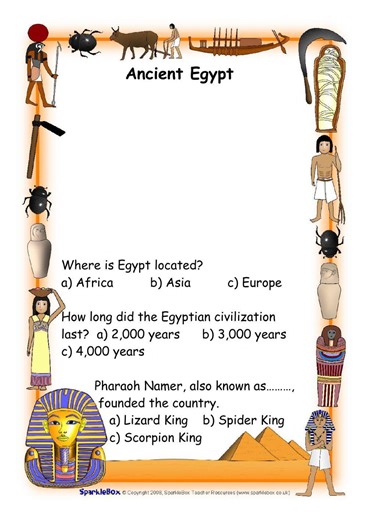 Ancient egypt interactive exercise