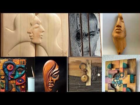 Abstract Wood Wall Art Interior Design