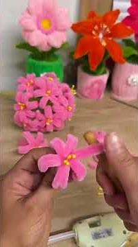Cómo hacer flores decorativas con limpiapipas | fáciles y económicas. #flores #manualidades #diy