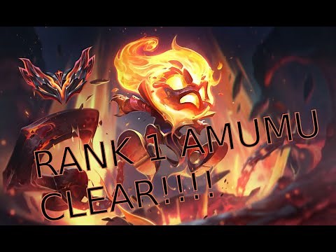 RANK 1 AMUMU SHOWS FULL CLEAR 25.22 ( 3:13 ONE SMITE ) WORLD RECORD